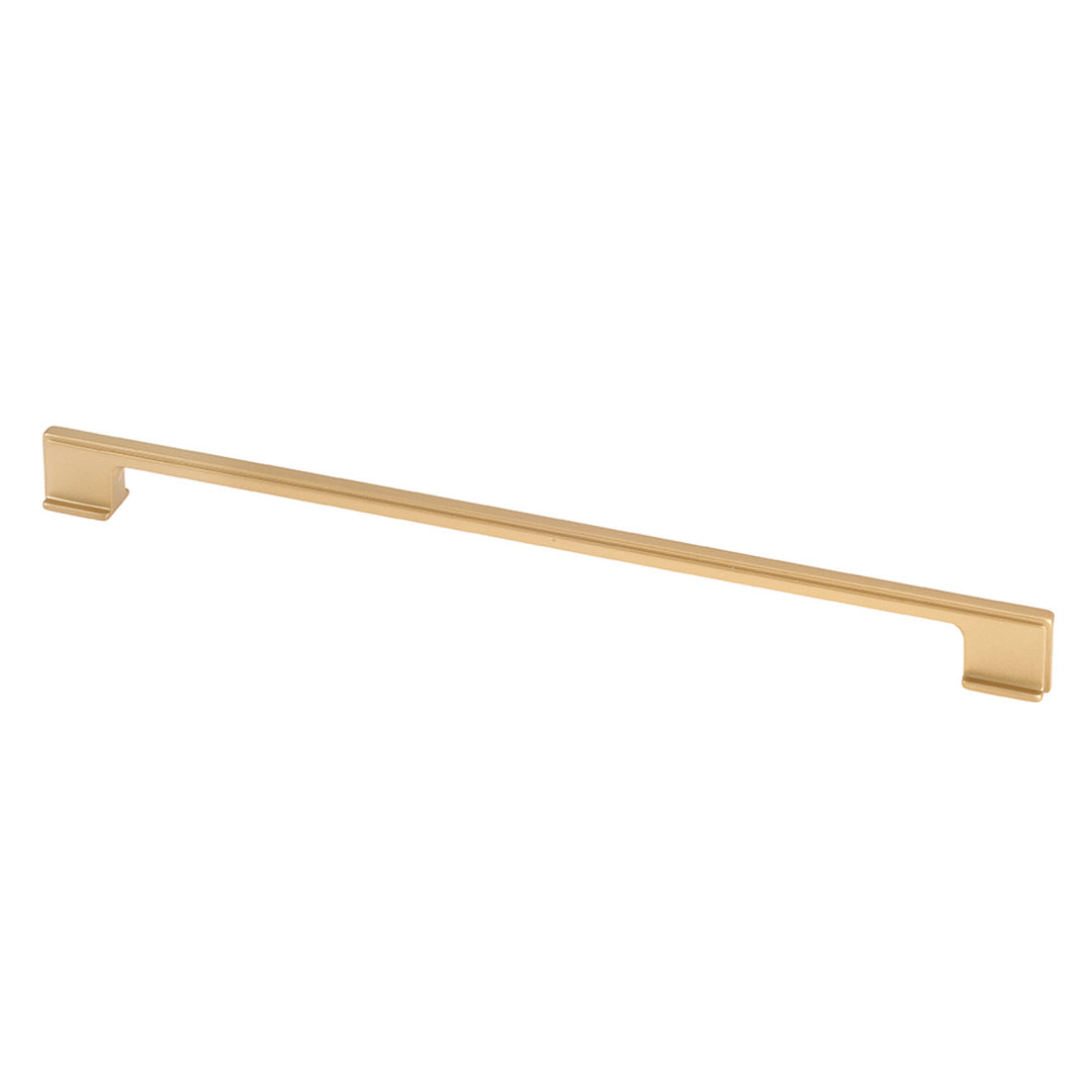 Topex 8-103203200903: 12-1/2" cc Italian Designs Thin Square Cabinet Pull - Matte Brass