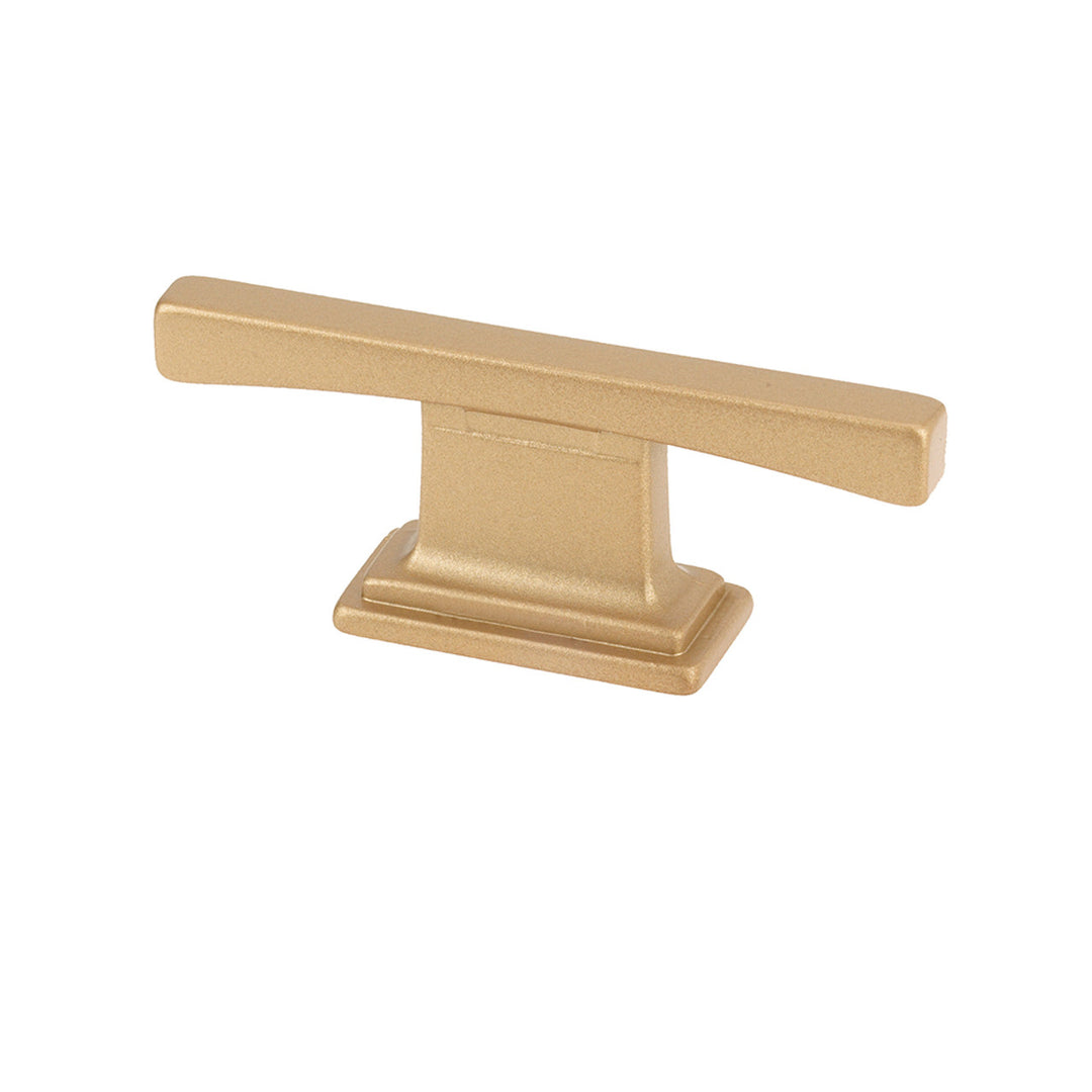 Topex 9-133600160903 5/8" cc Italian Designs Thin Square T-Pull - Matte Brass