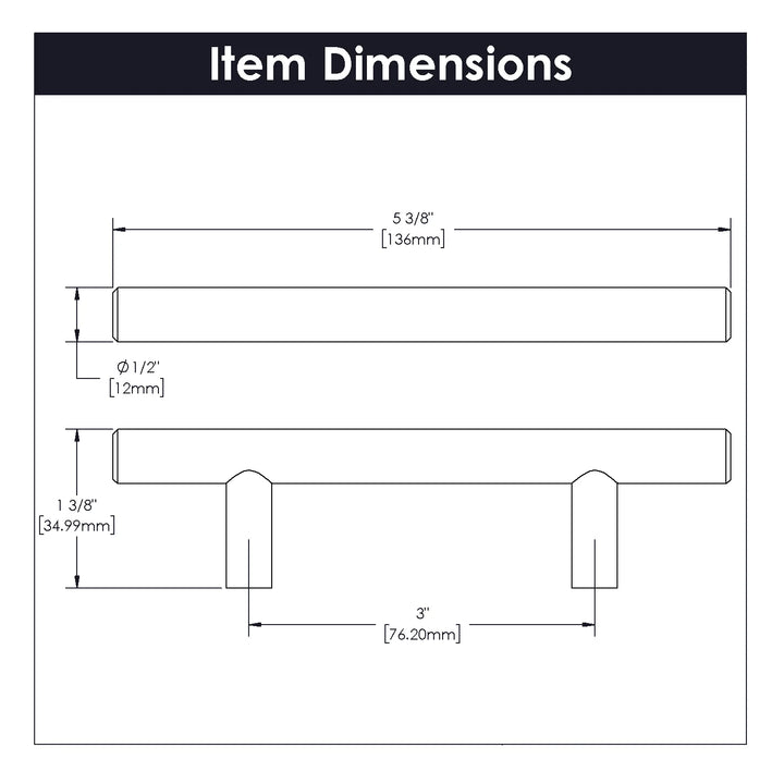 Belwith-Keeler Cabinet Hardware  Contemporary Bar Pulls Collection Pull 3 Inch Center to Center Stainless Steel Finish