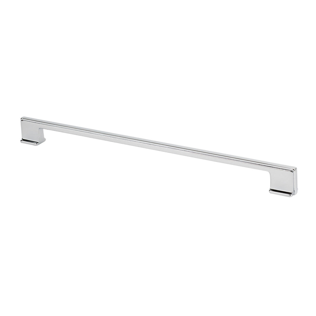 Topex 320mm cc Italian Designs Transitional Square Bar Cabinet Pull - Bright Chrome