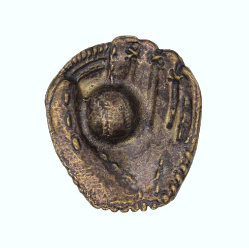 Buck Snort Lodge Decorative Hardware Cabinet Knob Baseball Glove With Ball