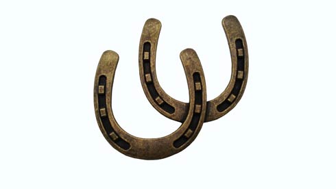 Buck Snort Lodge Decorative Hardware Cabinet Pull Double Horseshoe Pull