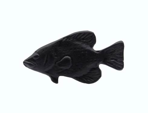Buck Snort Lodge Fish Matte Black Cabinet Knob