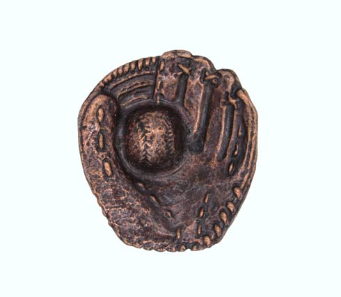 Buck Snort Lodge Decorative Hardware Cabinet Knob Baseball Glove With Ball