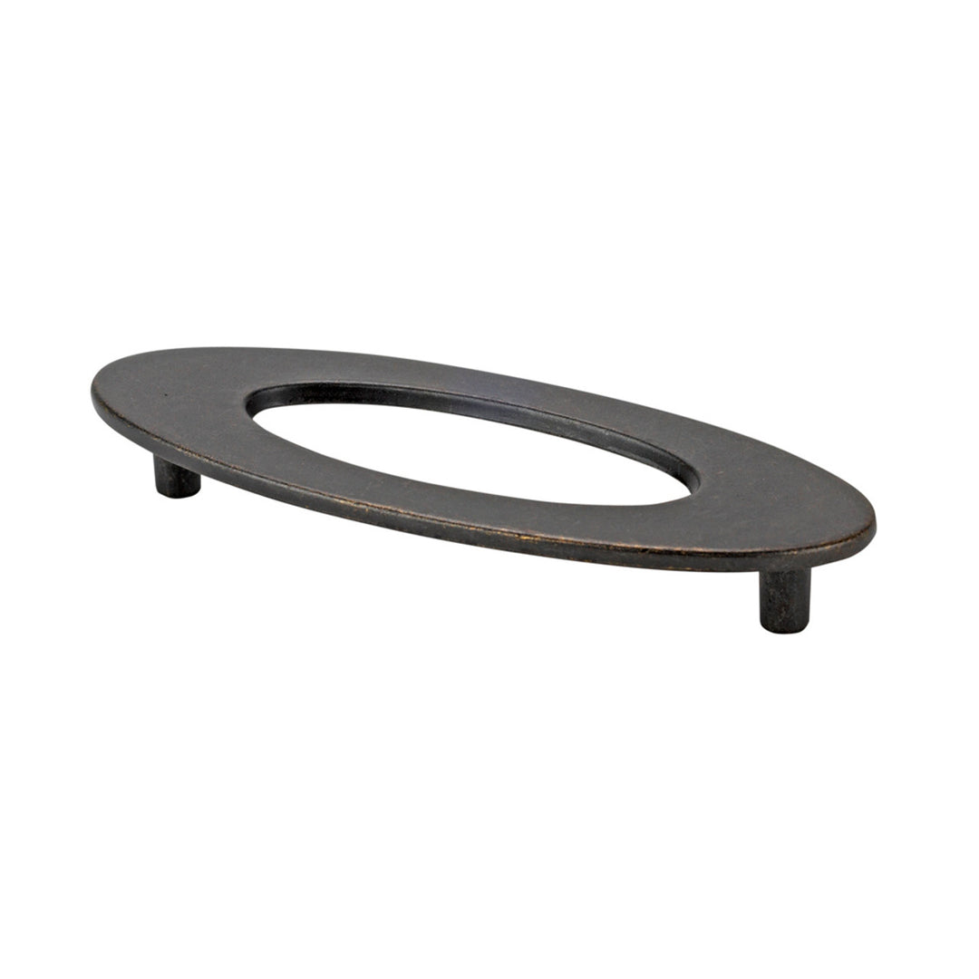 Topex 2564327: 96mm cc Italian Designs Contemporary Oval Cabinet Pull - Dark Bronze
