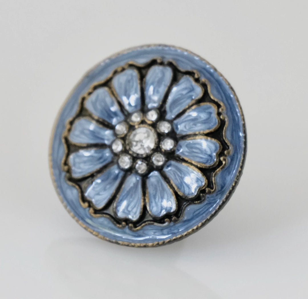 Charleston Knob Company Cloisonne Jewel Knob - Opal Blue