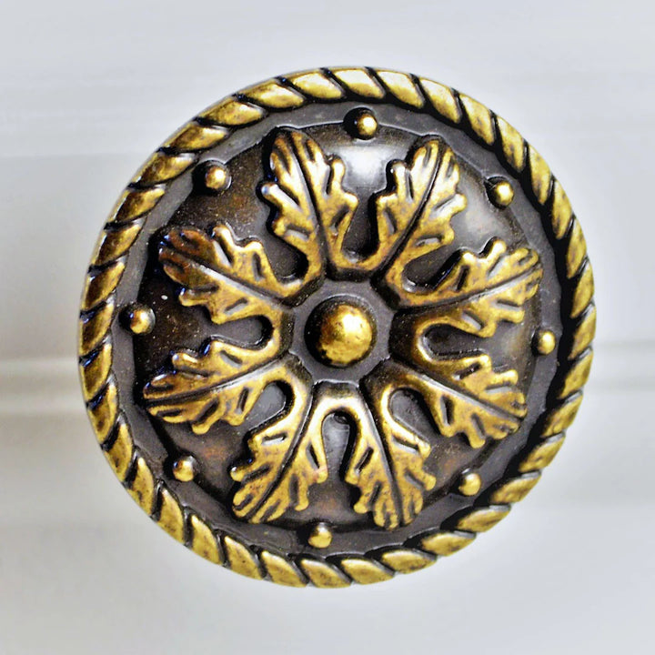 Charleston Knob CompanyAntique Copper Floral Leaf Knob