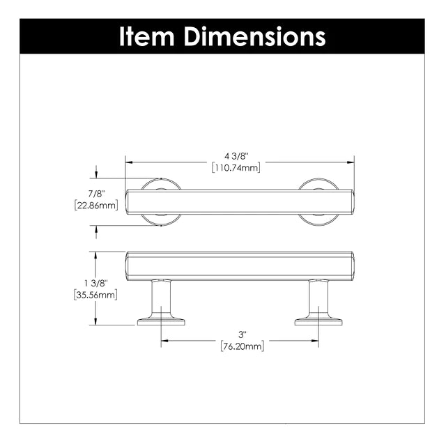 Hickory Hardware 3 inch (76mm) Woodward Cabinet Pull
