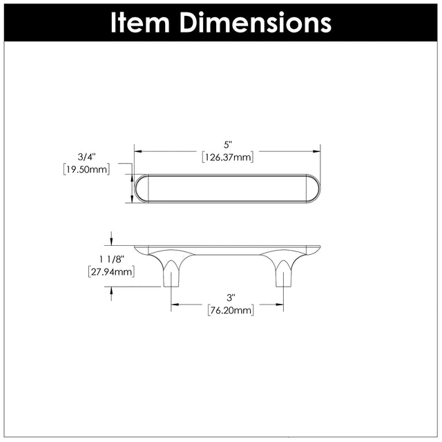 Hickory Hardware 3 Inch (76mm) Center to Center Maven Pull