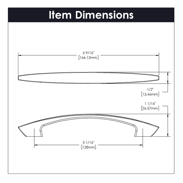 Hickory Hardware 5-1/16 inch (128mm) Velocity Cabinet Pull
