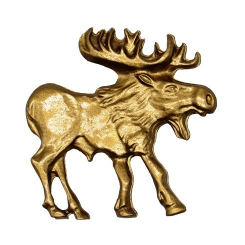 Buck Snort Lodge Hardware Cabinet Knob Walking Moose - Facing Right