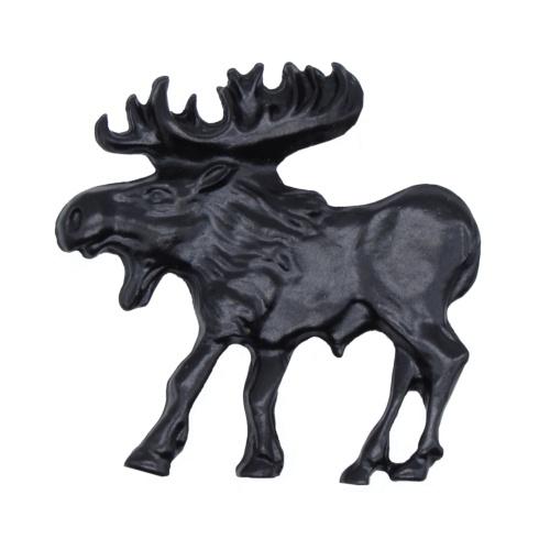 Buck Snort Lodge Hardware Cabinet Knob Walking Moose - Facing Left
