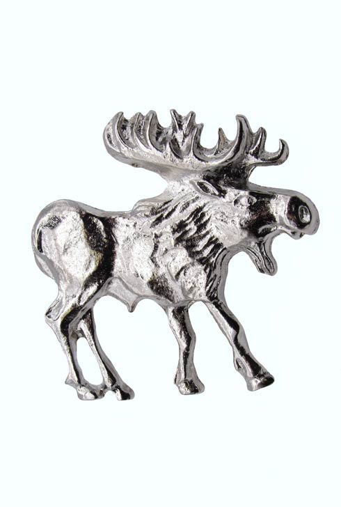 Buck Snort Lodge Hardware Cabinet Knob Walking Moose - Facing Right