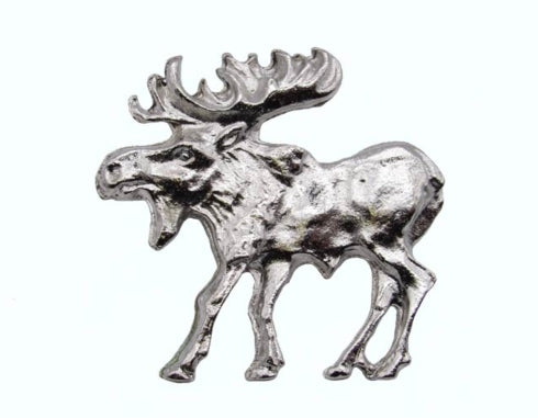 Buck Snort Lodge Hardware Cabinet Knob Walking Moose - Facing Left