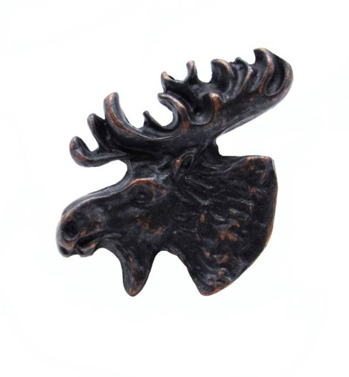 Buck Snort Lodge Hardware Cabinet Knobs Mr.Moosehead - FACING LEFT
