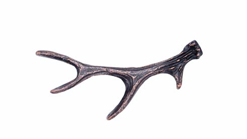 Buck Snort Lodge Decorative Hardware Cabinet Knobs and Pulls 4 pt. Antler Pull