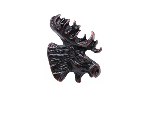 Buck Snort Lodge Decorative Hardware Cabinet Knobs and Pulls Mr. Moosehead - FACING RIGHT