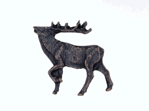 Buck Snort Lodge Hardware Cabinet Knob Walking Elk - FACING LEFT