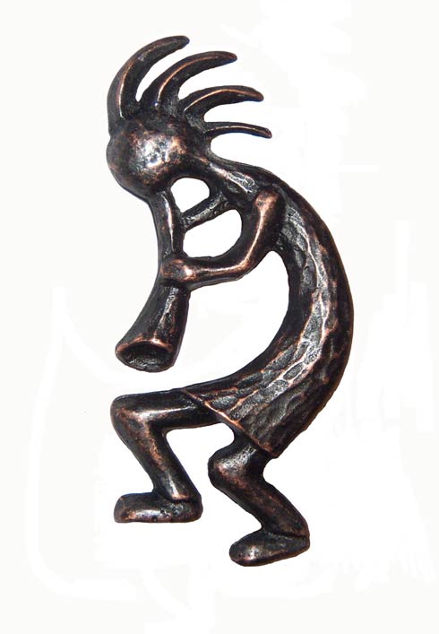 Buck Snort Lodge Hardware Kokopelli Cabinet Knob Facing Left
