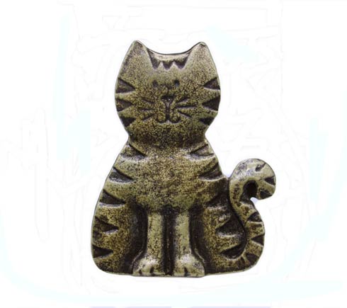 Buck Snort Lodge Decorative Hardware Cabinet Knob Cat