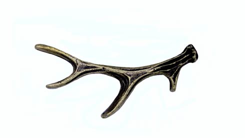 Buck Snort Lodge Decorative Hardware Cabinet Knobs and Pulls 4 pt. Antler Pull