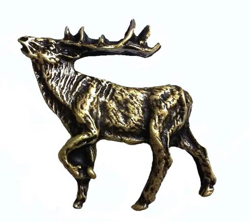 Buck Snort Lodge Hardware Cabinet Knob Walking Elk - FACING LEFT