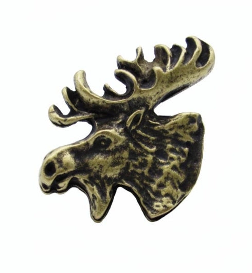Buck Snort Lodge Hardware Cabinet Knobs Mr.Moosehead - FACING LEFT