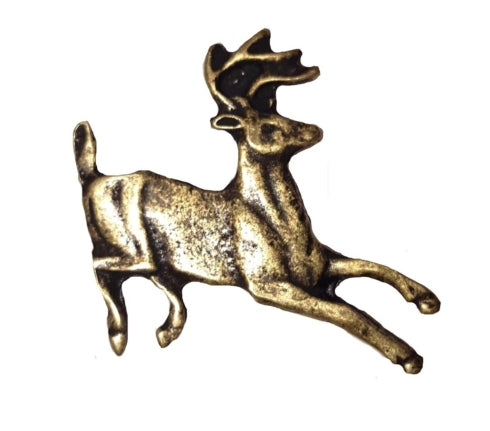 Buck Snort Lodge Decorative Hardware Cabinet Knobs and Pulls Running Whitetail