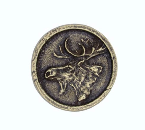 Buck Snort Lodge Decorative Hardware Cabinet Knobs and Pulls Moose In Round