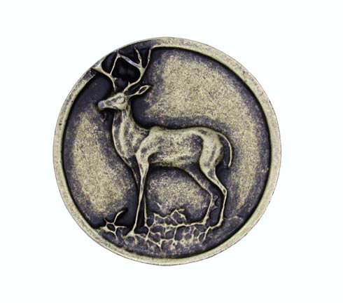 Buck Snort Lodge Decorative Hardware Cabinet Knobs and Pulls Whitetail Round