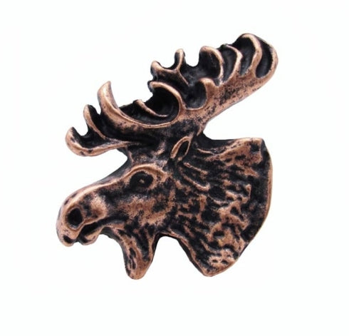 Buck Snort Lodge Hardware Cabinet Knobs Mr.Moosehead - FACING LEFT