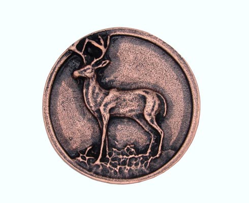 Buck Snort Lodge Decorative Hardware Cabinet Knobs and Pulls Whitetail Round