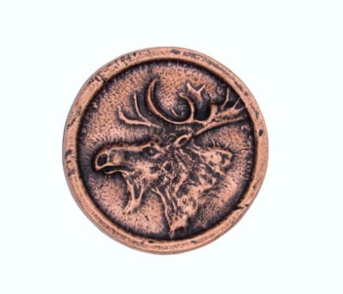 Buck Snort Lodge Decorative Hardware Cabinet Knobs and Pulls Moose In Round