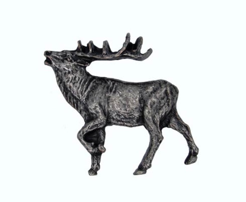 Buck Snort Lodge Hardware Cabinet Knob Walking Elk - FACING LEFT
