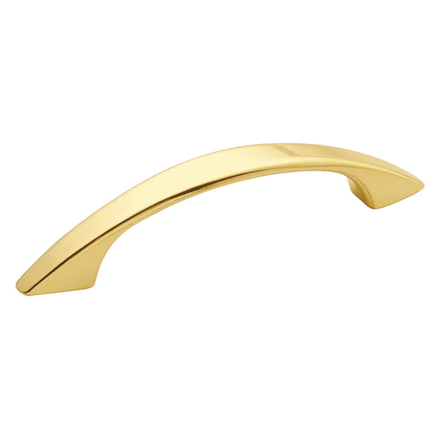 Hickory Hardware 3 inch (76mm) Metropolis Polished Brass Cabinet Pull-POLISHED BRASS