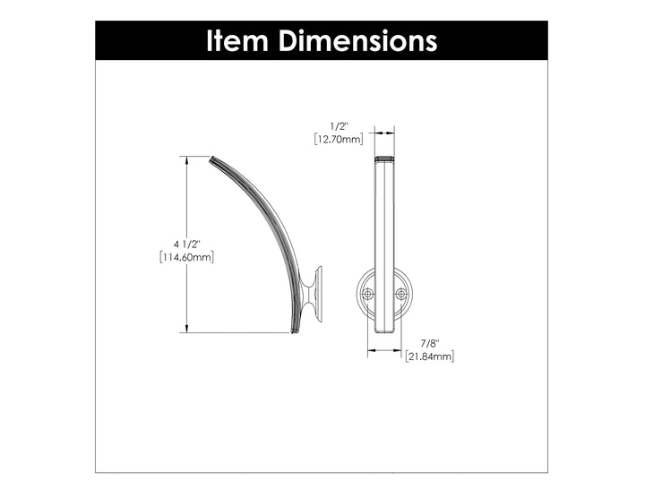 Hickory Hardware 7/8 Inch center-to-center American Diner Single Hook