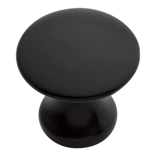 Hickory Hardware 1 inch (25mm) Luna Matte Black Cabinet Knob