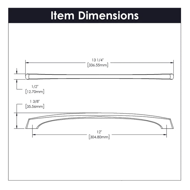 Hickory Hardware 12 inch (305mm) Greenwich Cabinet Pull