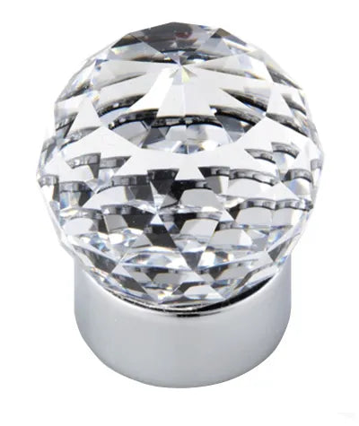 TopEx Crystal 1" (25mm) Swarovski Crystal Cabinet Knob (Bright Chrome)