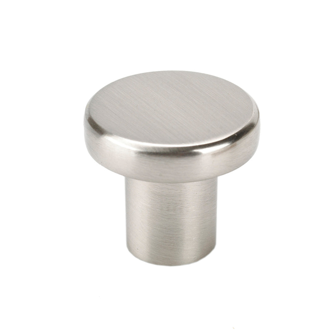 Topex 1" Modern Times Contemporay Circular Flat Cabinet Knob - Satin Nickel
