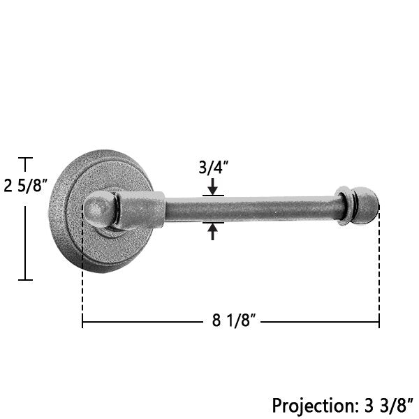 Wrought Steel Collection #2 Round Bar Style Tissue Holder by Emtek