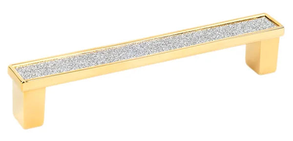 TopEx 3-3/4" (96mm) Center-to-Center Swarovski Crystal Cabinet Pull (Gold)