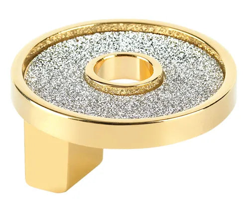TopEx 1-1/4" (32mm) Swarovski Crystal Round Cabinet Knob (Gold)