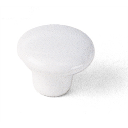 Laurey Cabinet Knobs, 1 1-4" Ceramic Knob - White - cabinetknobsonline