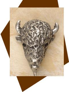 Anne at Home Buffalo  Head Cabinet Knob - cabinetknobsonline