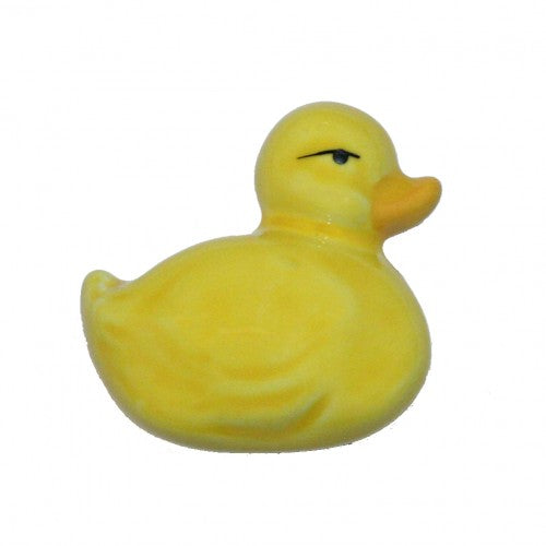 Nifty Nob Yellow Ducky Cabinet Knob-Facing Right - cabinetknobsonline