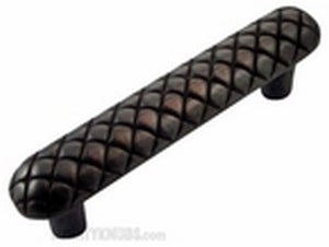 Big Sky Hardware-Quilted Cabinet Pull Oil Rubbed Bronze 3"cc - cabinetknobsonline