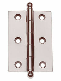 Von Morris Hardware Five Knuckle-Loose Pin Mortise Cabinet Hinge 2.5" x 2 " PAIR - cabinetknobsonline