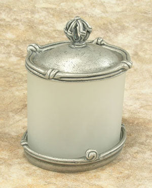 Anne at Home Mai Oui Large Vanity  Jar with Pewter Lid - cabinetknobsonline
