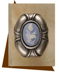 Anne At Home   Charlotte Insert Cabinet Knob-Large - cabinetknobsonline